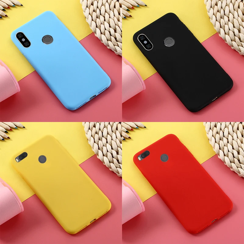TRISEOLY простой однотонный защитный чехол для телефона Xiaomi mi A2 6X Мягкий силиконовый чехол для Xiaomi mi A1 mi 5X mi 5X mi 6X чехол