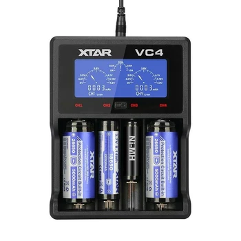 

Universal LCD Display Li-Ion Ni-MH Battery Charger with USB Cable Batteries Charging Parts for XTAR/VC4/18650/20700/21700/32650