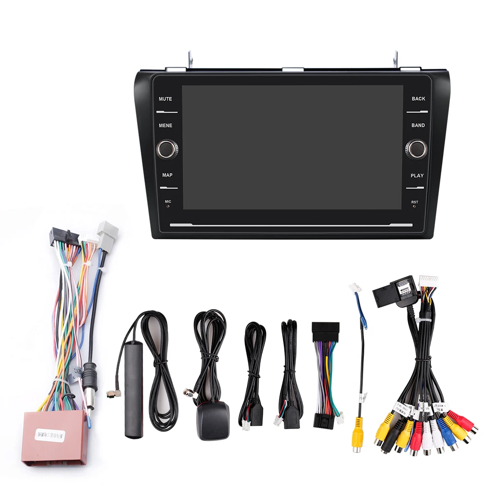 EBILAEN 2Din Android 8,1 Автомобильный мультимедийный радио плеер для Mazda 3 BK 2004-2009 магнитофон Авторадио gps навигация Мазда 3 DVD