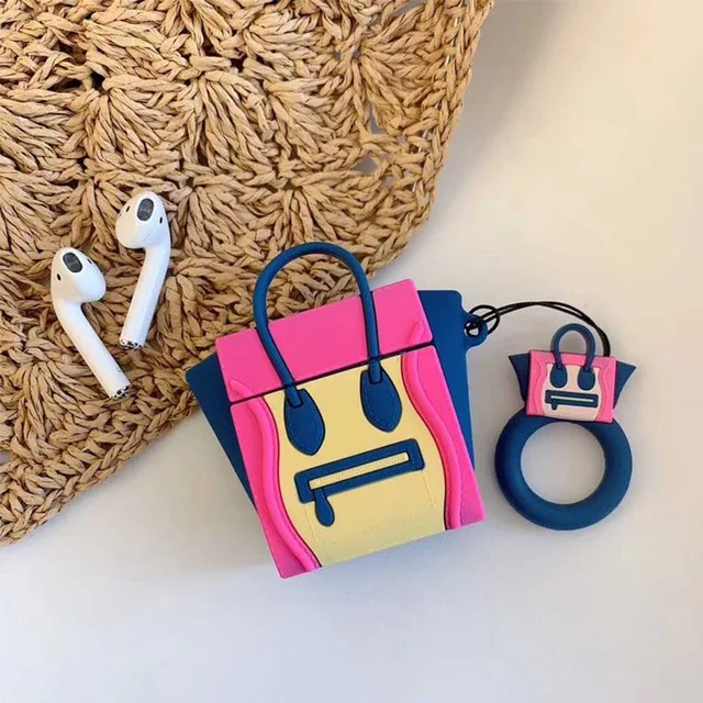 9 3D Роскошная брендовая Сумка Хобо Сумка для наушников Чехлы для Apple Airpods 1/2 силиконовый защитный чехол для наушников Аксессуары - Цвет: 9