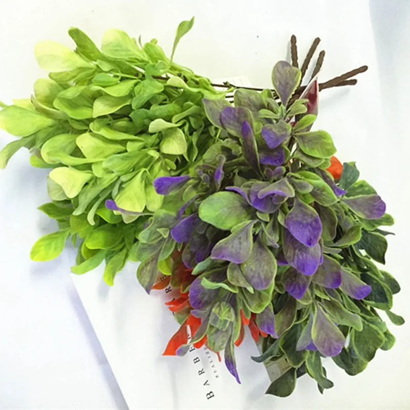 5 Fork New Artificial Plants Water Grass Eucalyptus Plastic Green Grass Fake Flowers Wedding Decoration Home Office Desk Decors