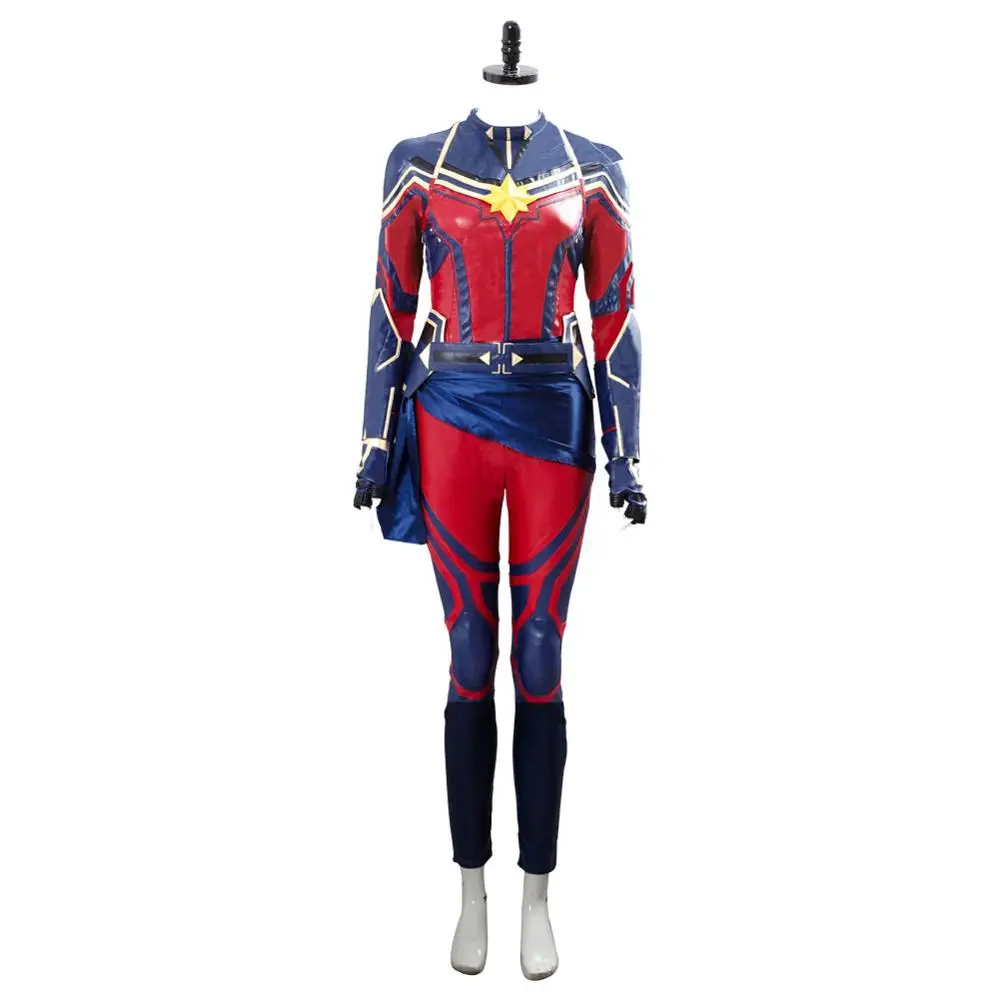 Avengers Endgame Captain Marvel Costume for Women and Girls - Carol Danvers Cosplay Jumpsuit for Halloween Carnival image 4