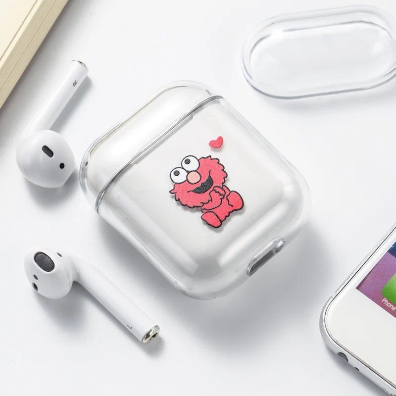 006 Чехол для Airpods, чехол, милый, роскошный, с милым сердцем, окрашенный, прозрачный, жесткий чехол на Airpod, защитный чехол для Air Pods, 1, 2, чехол - Цвет: 006