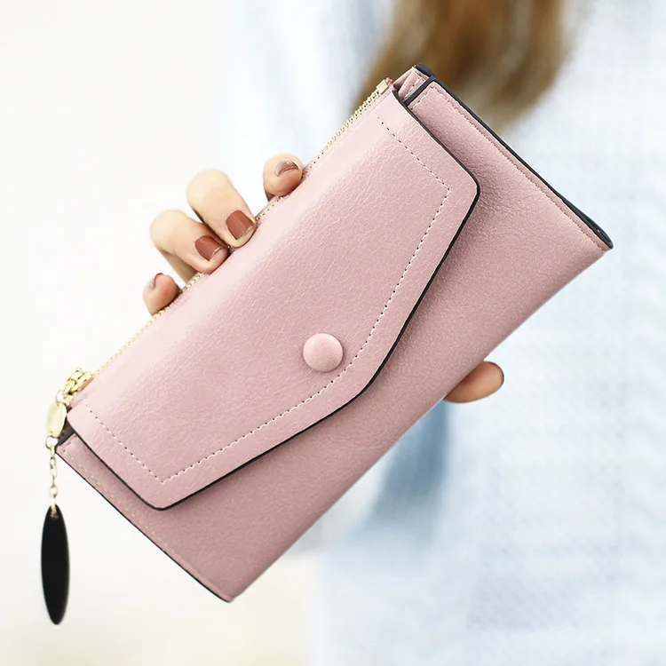 

Wallet Women PU Leather Long Purse Female Phone Bag Clutch Credit Card Holder Wallet Money Coin Purse 2019 Newest Slim Bags