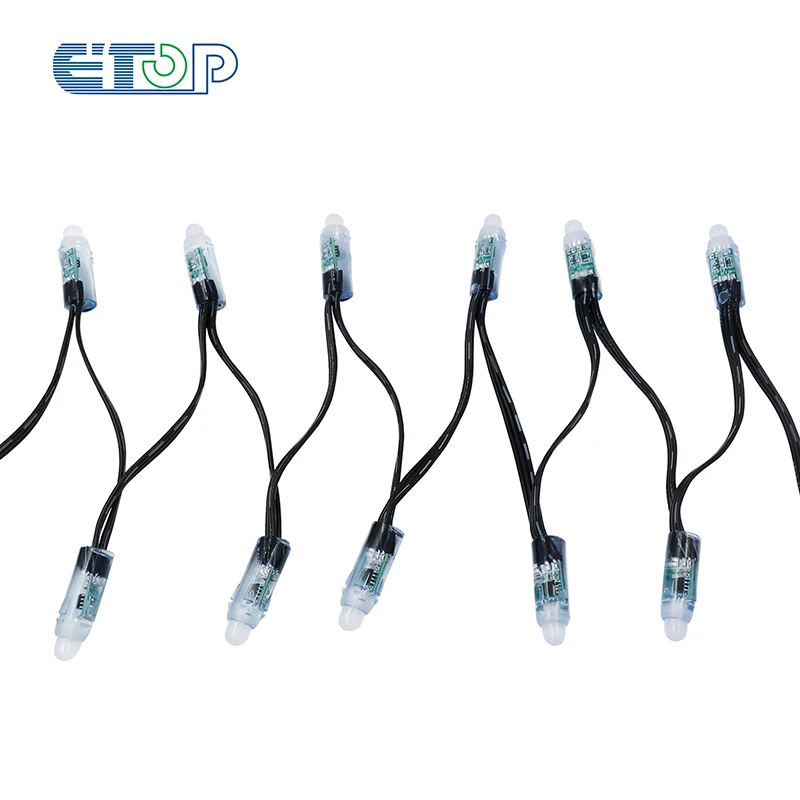 Promotion FREE Boat SHIPPING 12V WS2811 Resistor Bullet Led Pixels Black Wire 18awg 100cnt with Ray Wu/xConnect