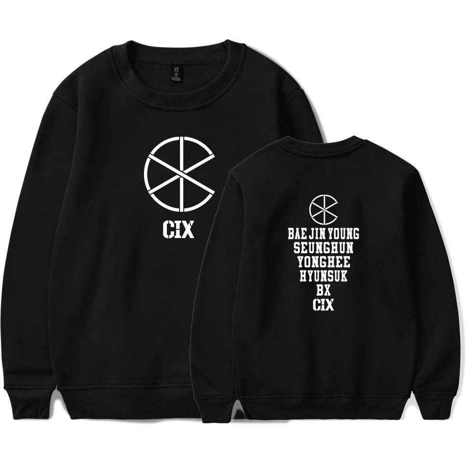 

KPOP CIX 1st EP ALBUM 'HELLO' Chapter 1. Hello,Stranger print O-neck Sweatshirt casual Round Collar Unisex Men/Women Sweatshirt