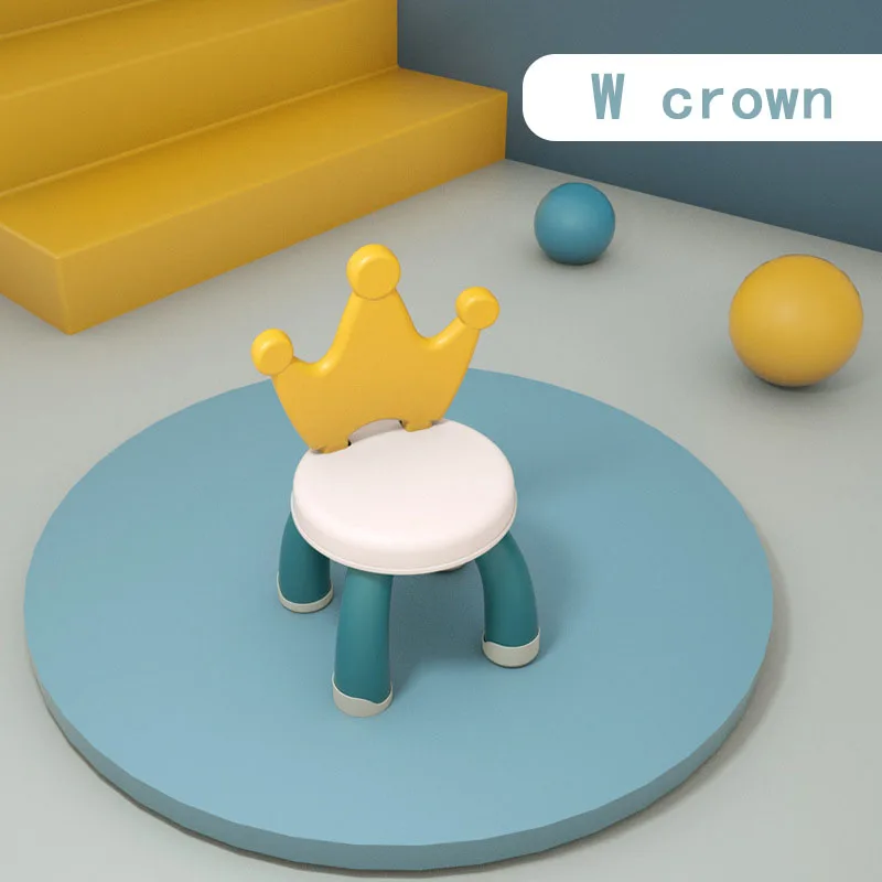 Sillon Ni&ntilde;os Children's Stools Plastic Reinforced Infant Nursery Baby Cartoon Dining Chair Seats Non-Slip Household Small Bench