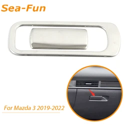 Garniture de poignée, autocollant de cadre, accessoires de Modification intérieure, pour Mazda 3 BP 2019 2020 2021 2022 boîte à gants copilote 
