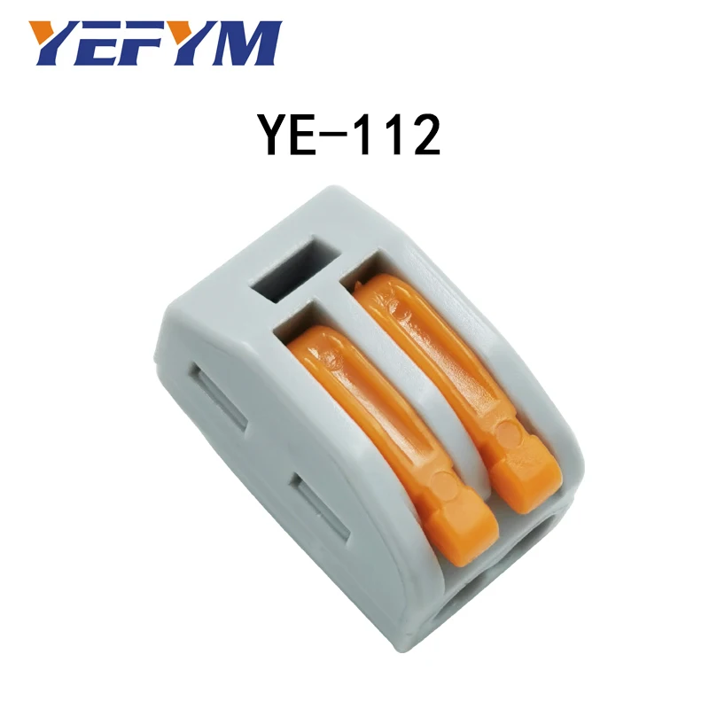 YE-112 30 шт./лот соединители для быстрых проводов Универсальные Компактные проводки электрические нажимные самоустанавливающиеся винтовые крепежные отверстия клеммный блок - Цвет: YE-112