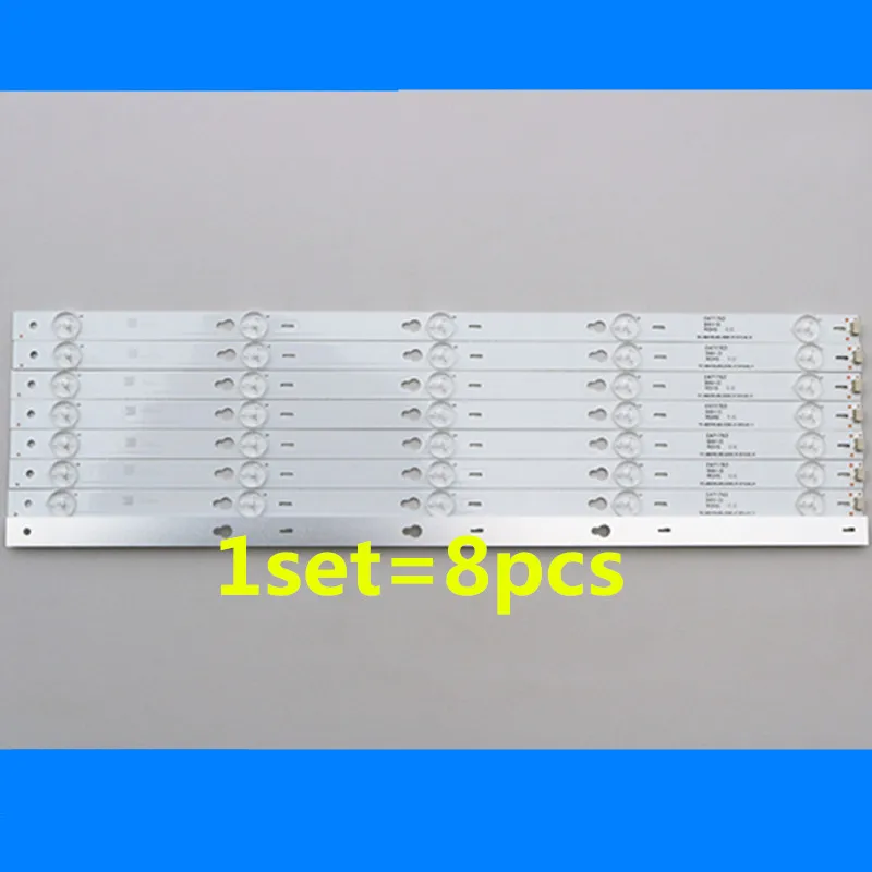 

8PCS/set 100%New TCL B48A838U lâmpada bar 4C-LB4805-YHEX1 TOT-48D2700-8X5-3030C-V3