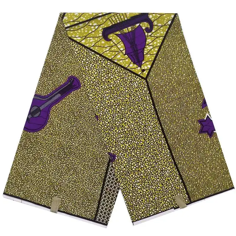 as picture Kitenge последняя хлопок Анкара африканская вощеная ткань стиль настоящий голландский воск 6 ярдов/лот - Цвет: as picture