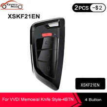 KEYECU 3PCS XSKF21EN XHORSE 4 Taste Messer Stil Smart Nähe Universal Remote Key für VVDI Schlüssel Werkzeug VVDI2 Englisch version