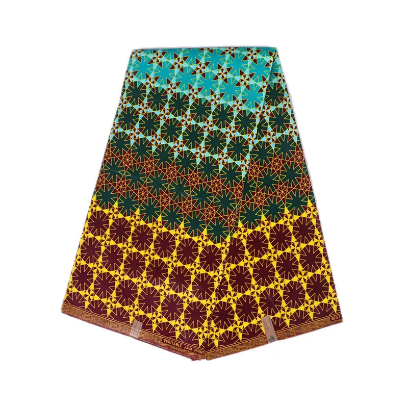 

New African style good quality guaranteed veritable real wax africain Ankara printed fabric 6yards 100% cotton sewing material