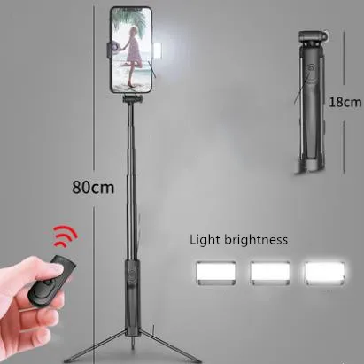 D Tripod Selfie Stick Stand Mobile Live Desktop Support Anchor Game Video with Bluetooth Remote CD50 T07 - Цвет: D