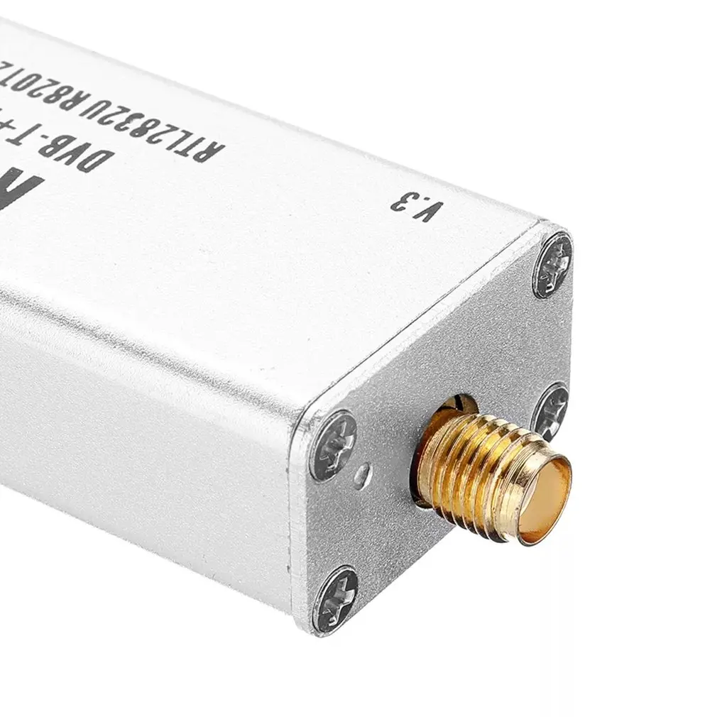 Подлинная 0,1 МГц-1,7 ГГц TCXO RTL SDR приемник R820t2 USB RTL-SDR ключ с 0.5ppm TCXO SMA MJZSEE A300U тестер-серебро