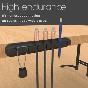 

FDBRO New Silicome Cable Protector USB Cable Holder Organizer Flexible Wire Winder Anti-winding Headset Management Clips Holder