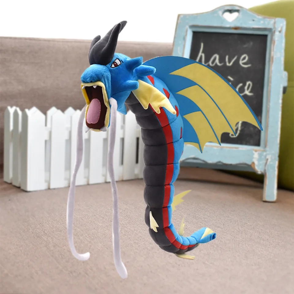 56-59cm Plush flying Mega Gyarados Shiny Gyarados Peluche Red And Blue Dragon Soft Stuffed pretty Domineering christmas Gift toy - Цвет: Mega Gyarados