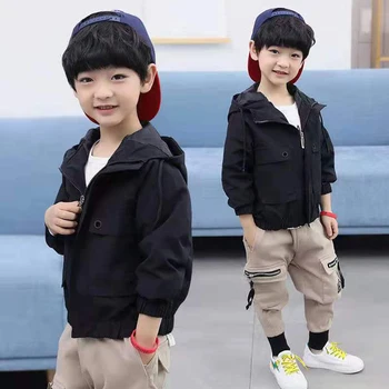 

Black/Yellow/Green Color Fashion 2020 Spring Autumn Kids Jackets Boys Windbreaker Coat Waterproof Hoodies Baby Boys Outwear