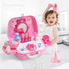 16 шт. Набор детских ролевых игр, набор для моделирования макияжа, косметический набор, мультяшный косметический чехол, рюкзак для девочек, косметический макияж