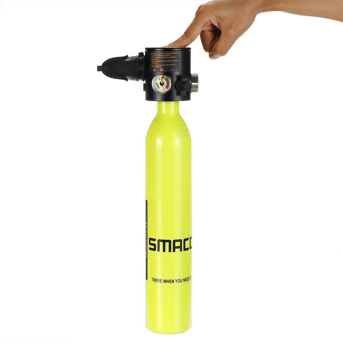 Pl Fluorescent Green Апгрейд респиратор адаптер головка 6-12 мин SMACO 3000PSI Подводное 0.5L портативный Дайвинг резервный Воздушный бак кислородный цилиндр - Цвет: Pl Fluorescent Green