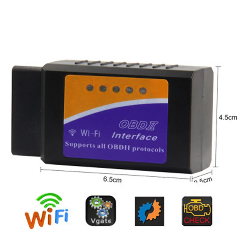 ELM327 диагностический инструмент OBDII WiFi считыватели код Android, Apple системы Автомобильный сканер автомобиля инструменты