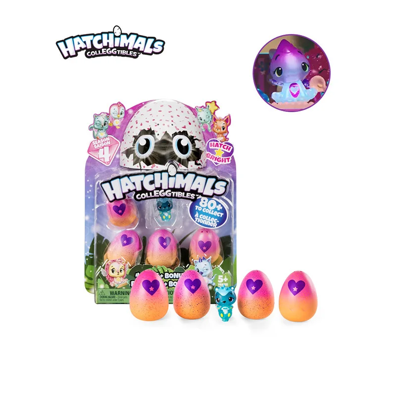 SPIN MASTER игрушки Фигурки Hatchimals Хачи волшебное яйцо креативный люк волшебное яйцо мини яйцо животное статическая кукла сезон 4 подарок - Цвет: Random 4 eggs