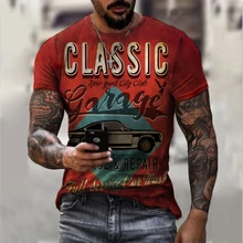 Short-Sleeved Oversized Short Sleeve Personality Fashion Streetwear Pattern T-Shirts For Men Summer 3D Printing Men's T-Shirt