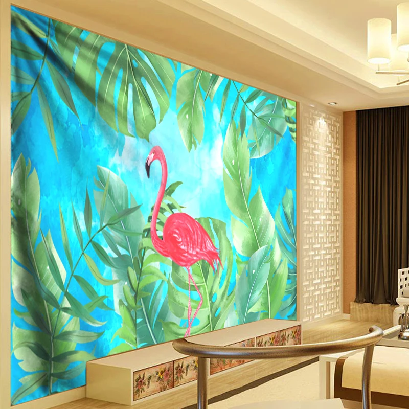 

Flamingo Tapestry Tropical Plant Wall Hanging Boho Hippie Tapestry Wedding Wall Decoration Bedspread Beach Towel Yoga Picnic Mat
