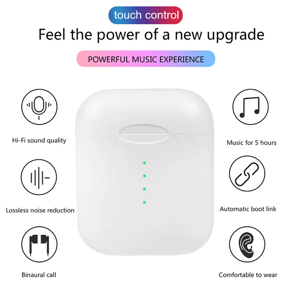 i10 TWS беспроводные наушники Bluetooth 5,0 наушники с сенсорным управлением Тип C Беспроводная зарядка HiFi Музыка 3D звук наушники