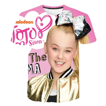 

4-12 Years 3D JOJO Siwa Girls Clothes Summer Cartoon Tops boys t shirts Clothes T Shirt Girls Costume Clothing teenager