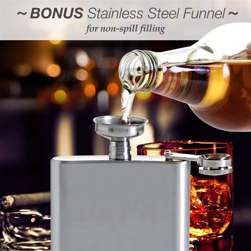 New 1 4 5 6 7 8 9 10 oz Stainless Steel Hip Flask with Funnel Pocket Hip Flask Alcohol Whiskey Hip Flask Screw Cap New 1 4 5 6 7 8 9 10 oz Stainless Steel Hip Flask with Funnel Pocket Hip Flask Alcohol Whiskey Hip Flask Screw Cap