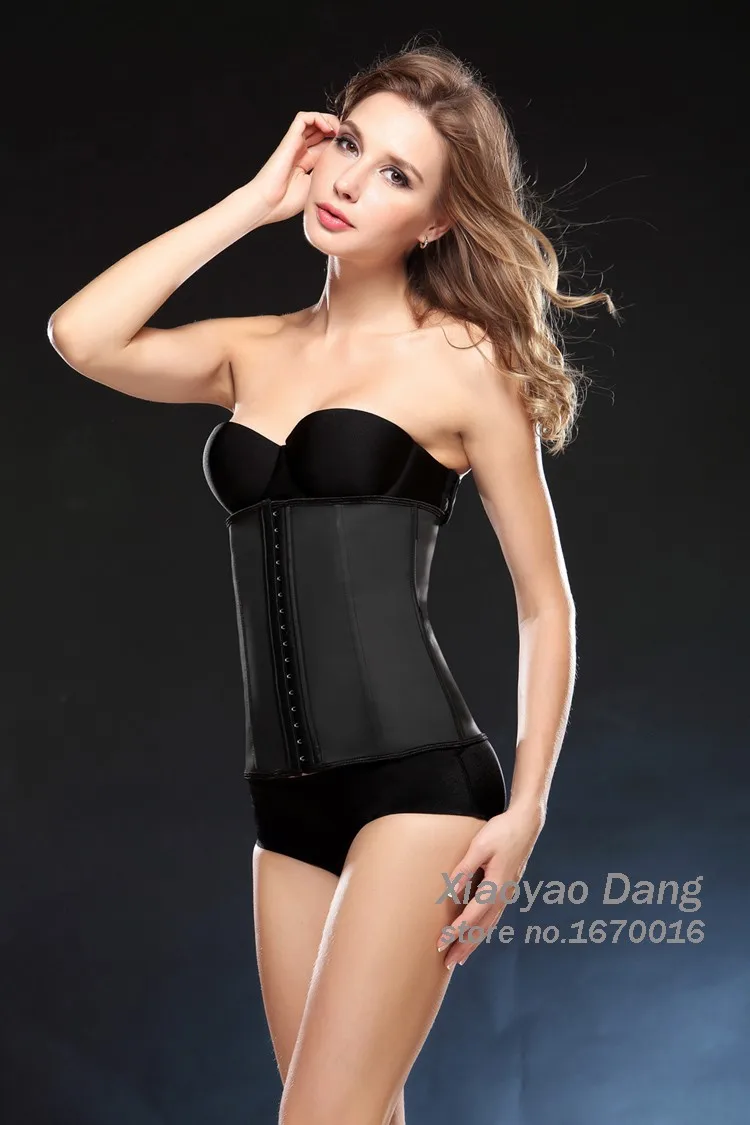 latex bustier corset steel boned waist corset leather sexy chest binder cinturon waste trainer gothic lingerie women tops 99005