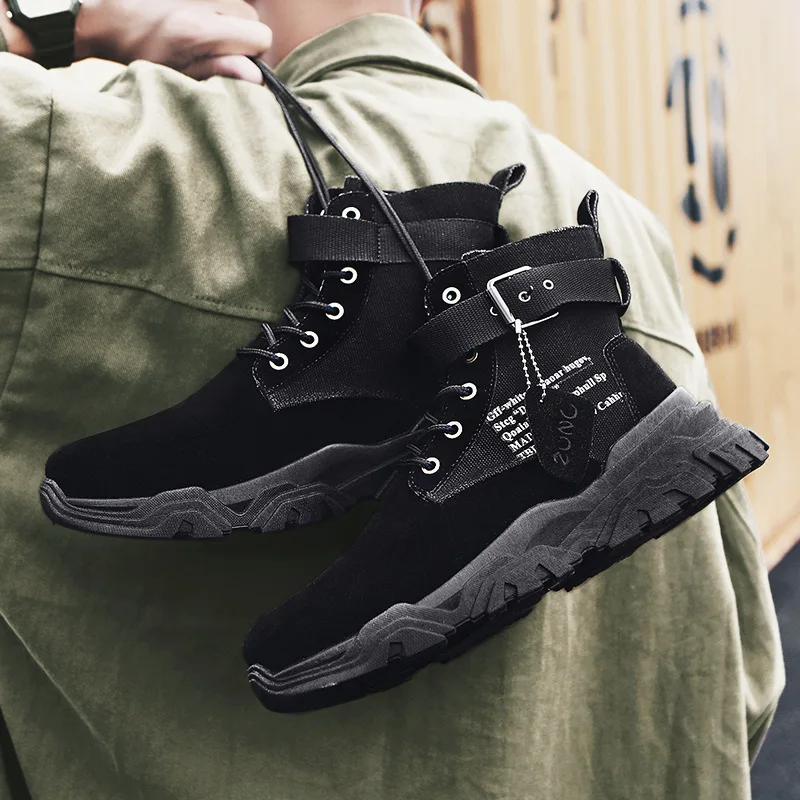 

Autumn And Winter New Style Men plus Velvet Martin Boots England Versatile Worker Boot Thick Bottomed Outdoor Warm Short Boots