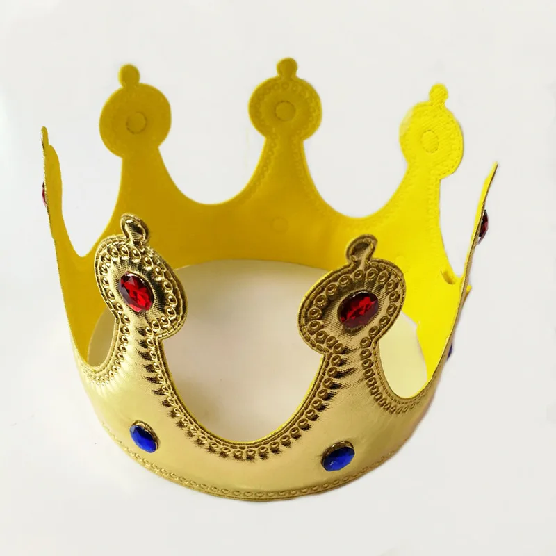 Костюм на Хэллоуин для детей, мальчиков, мужчин, плащ, король, принц, корона, день рождения, Рождество, navidad, детский карнавальный костюм, подарок - Цвет: yellow crown