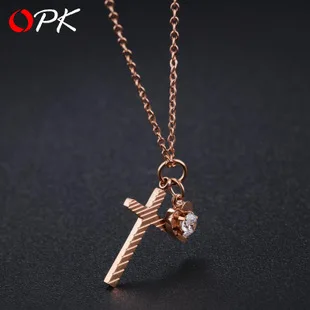 ОПК AliExpress горячие продажи-Титановая сталь христианство стальная проволока крест кулон Мужская Подвеска Ожерелье