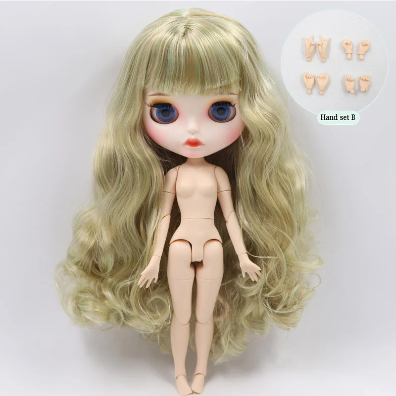 ICY Nude Factory Blyth кукла серии No. BL9400/400 зеленый микс каштановые волосы 1/6 шарнирное тело Neo 1/6 BJD, licca, jerryberry - Цвет: B doll and hand B