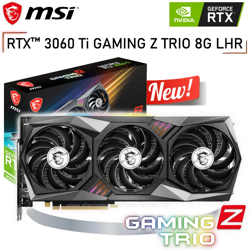 Msi Geforce Rtx 3060 Ti Gaming Z Trio 3060 Ti 2x Ocv1 3x Oc Placa De ...
