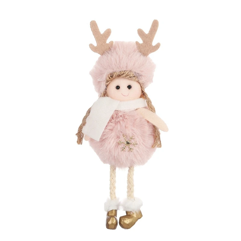 Pink snowflakes 1 шт., Новогодняя подвесная кукла, рождественские изделия, рождественские снежинки, настольные украшения, рождественские украшения для дома, вечерние рождественские товары Navidad - Цвет: Pink snowflakes