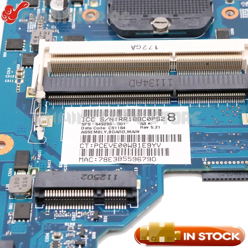 NOKOTION 649288-001 основная плата для hp pavilion G6 G6-1000 Материнская плата ноутбука Разъем fs1 218-0755046 DDR3