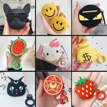 Wireless Bluetooth Earphone Cartoon Cute case For Apple Airpods 2 Headset soft Silicone Protective Cover For Airpods accessories