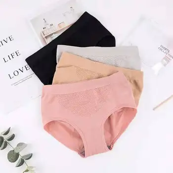 

Women's underwear honeycomb warm palace women's briefs comfortable cotton seamless underwear