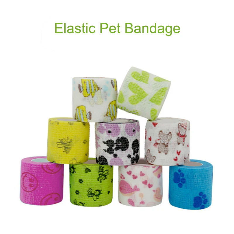 Self adhesive Elastic Bandage for Pet Colorful Breathable Elastic