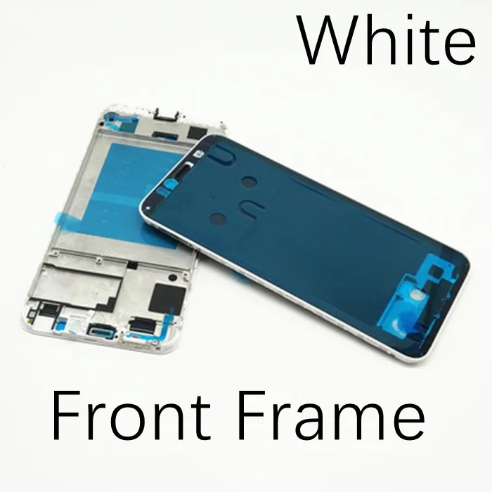 Для huawei Y6 Задняя крышка батареи задняя дверь Корпус чехол средняя рамка Y6 Prime передняя рамка экран рамка Шасси - Цвет: Front Frame White
