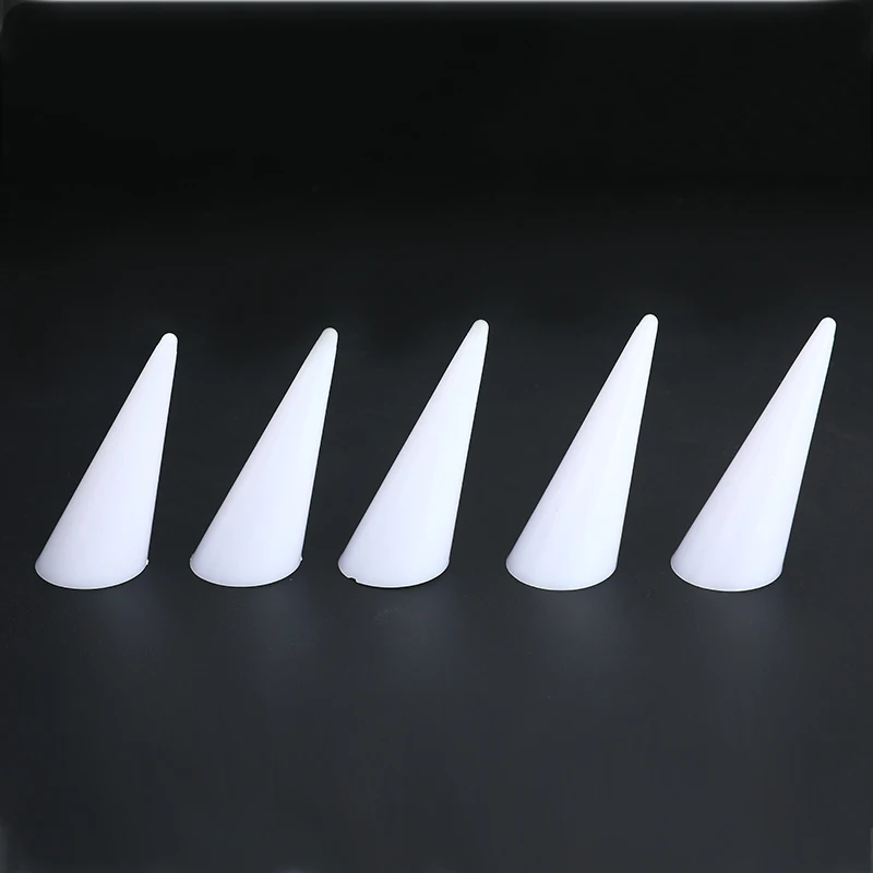 5pcs/set Single Finger Cone Fingertip Acrylic Display Stand Showcase Ring Box Storage Rings Jewelry Holder Organizer