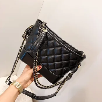 

Lingge chain bag women 2019 new women's bag slant span small bag single shoulder portable fashion bag