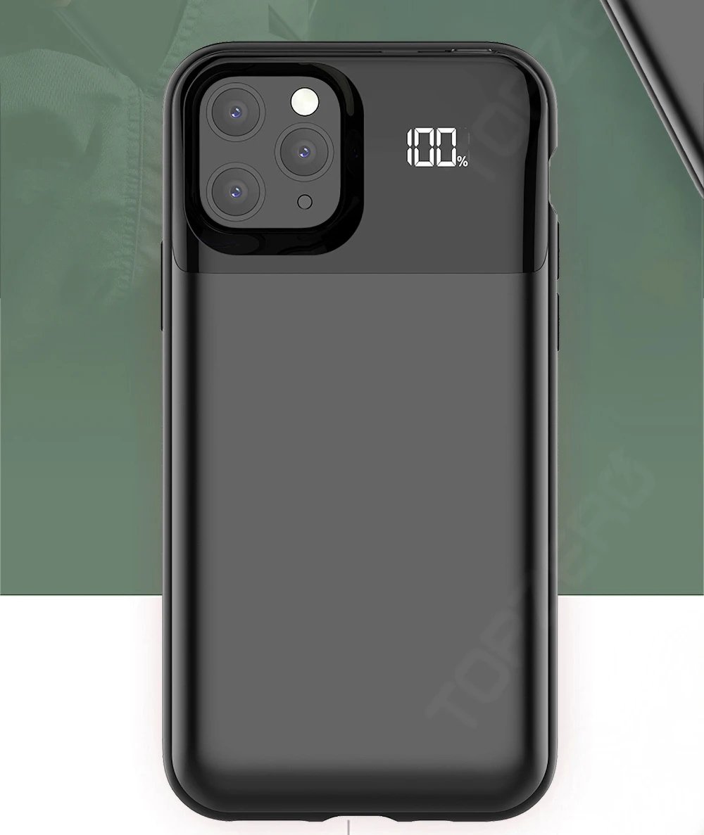 Чехол для аккумулятора для iPhone 11 Pro Max, цифровой дисплей, магнитный аккумулятор, чехол, зарядное устройство, чехол, внешний аккумулятор для iPhone XS