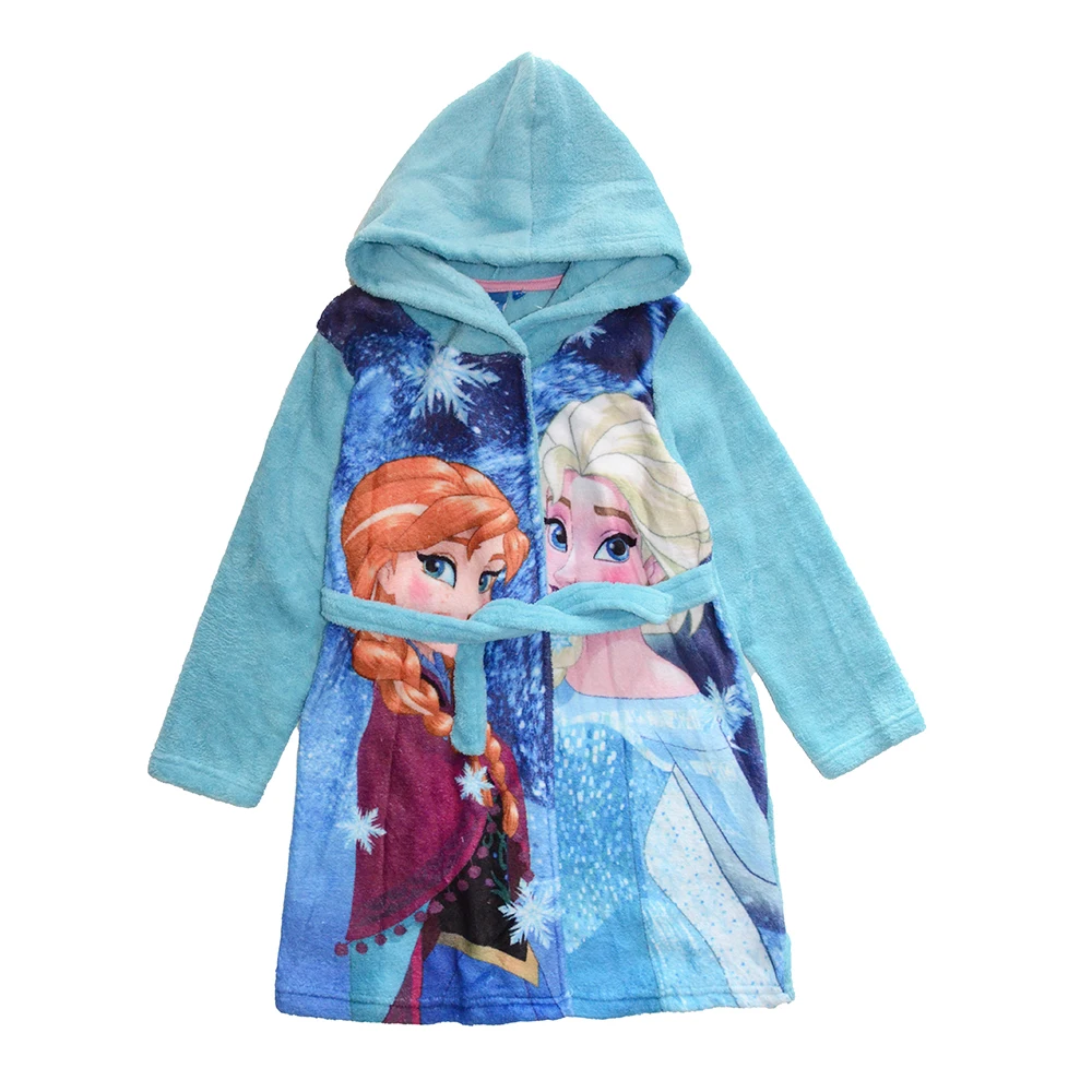 children's pajamas bulk Kids Frozen Girls Boys Fleece Bath Princess Minnie Mouse Toy & Elsa Spiderman Nightgown Bathrobes Robe Sleep Dressing Gown baby sleepwear