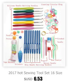 Multifunctional 14pcs/set Handmade Leather Craft Hand Stitching Sewing Tool Thread Awl Waxed Thimble Kit Sets DIY Tools