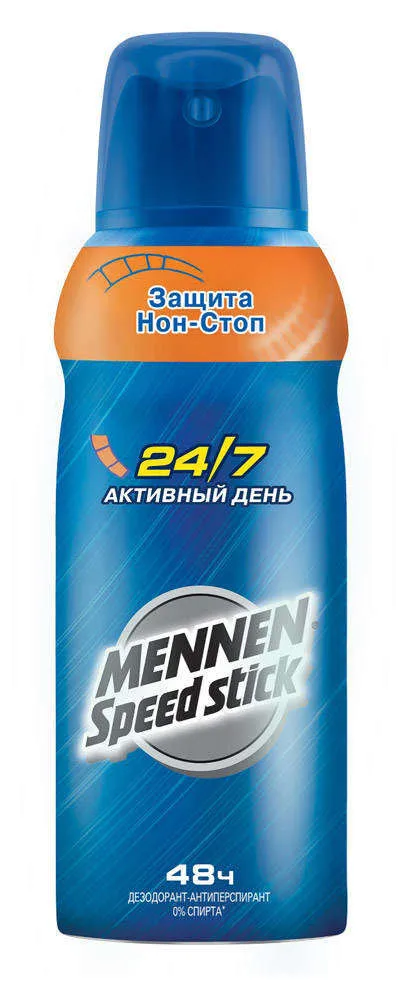 Дезодорант-аэрозоль «Активный день» Mennen Speed Stick 24/7 24/7, 150 мл