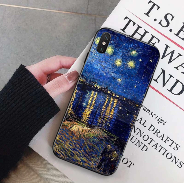 Ван Гог звездное небо искусство Мягкий силиконовый чехол для телефона для iPhone 11 Pro MAX 6 6S Plus 7 7Plus 8 8Plus X XR XS MAX - Цвет: TPU